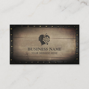 Winery Vineyard Wine Maker Vintage Framed Business Card