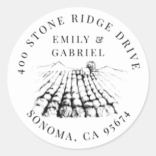 Winery Wedding Return Address Labels
