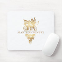 winery wine business gold grapes monogram