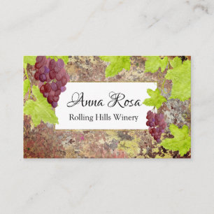*~* Winery Wine Cellar Wine Grape ClusterVineyard Business Card
