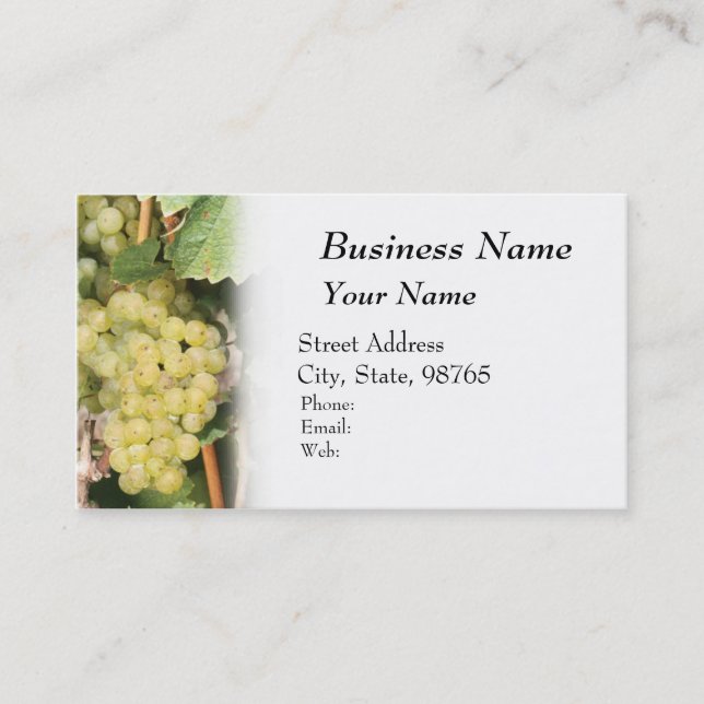 Winery, Wine, Vineyard Business Card (Front)