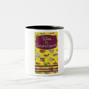 WINES FOR EVERYDAY ENJOYMENT c1942 Two-Tone Coffee Mug