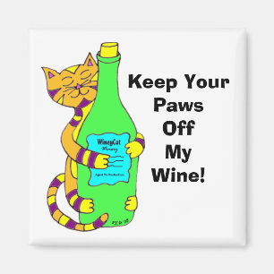 WineyCat "Keep Your Paws Off My Wine" Magnet