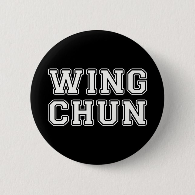 Wing Chun 6 Cm Round Badge (Front)