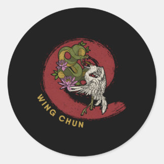 Wing Chun Chinese Mial Mial Karate Classic Round Sticker
