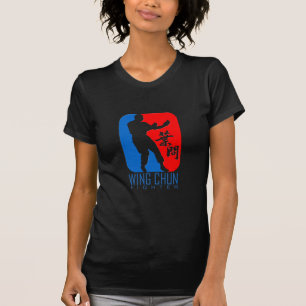 Wing Chun Fighter (redblue) Ip Man Linage T-Shirt