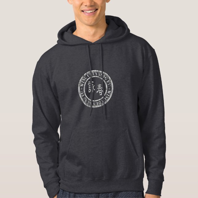 Wing Chun Hoodie Gray -c-ST3B (Front)