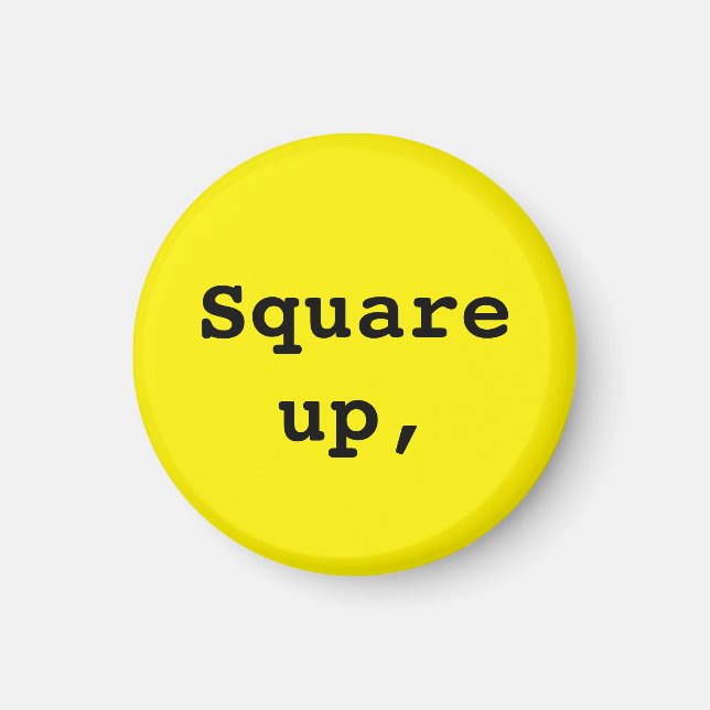 Wing Chun Practice Reminder (2 of 3) Yellow Magnet (Front)