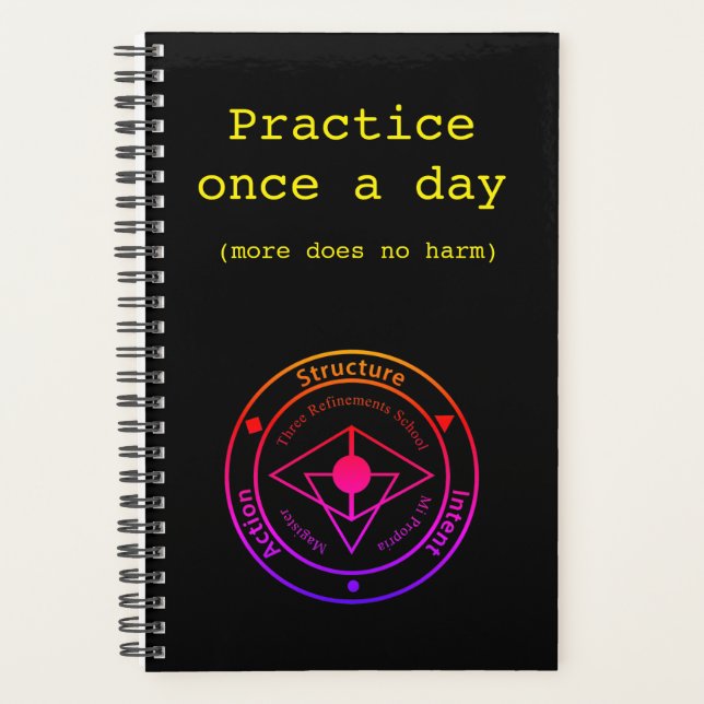 Wing Chun Training Journal (Black) Planner (Front)