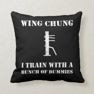 Wing Chun wooden dummy trainer funny saying Design Cushion