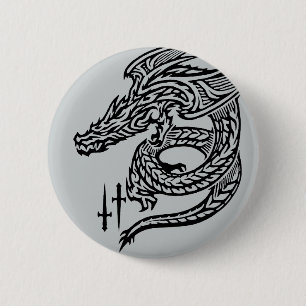 Wing Dragon Round Button