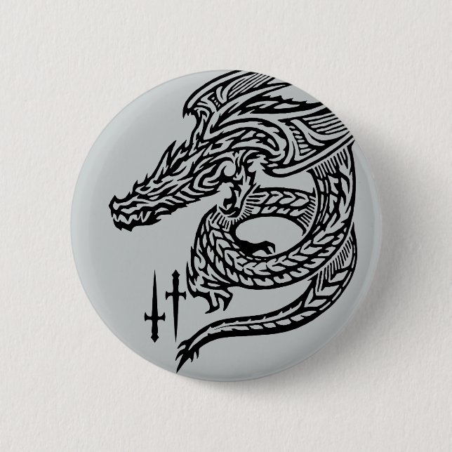 Wing Dragon Round Button (Front)