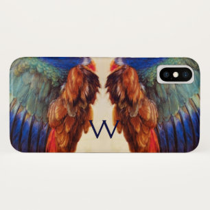 WING FEATHERS OF AN EUROPEAN ROLLER MONOGRAM Case-Mate iPhone CASE