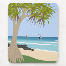 Wing Foil Surfers Pandanus Tree at the Beach