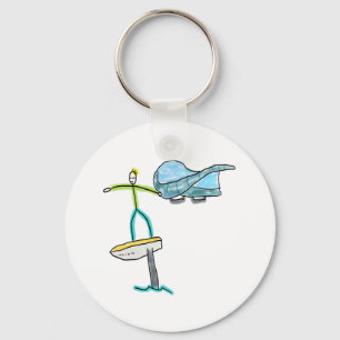 Wing Foiling Stickman Key Ring