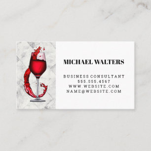 Wing Glass Pour Logo and Marble Business Card