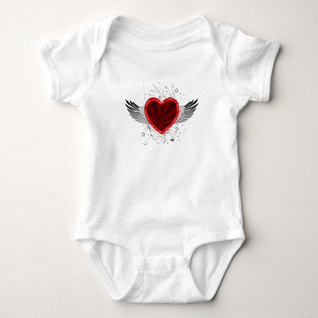 Wing Heart Baby Bodysuit (Front)