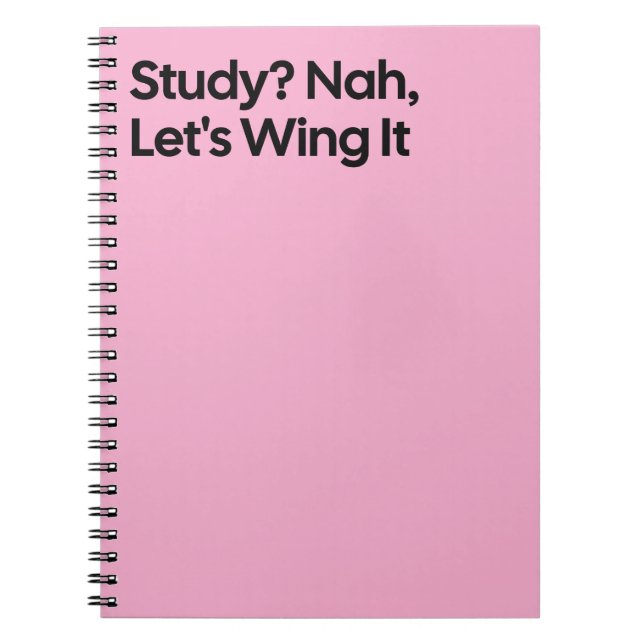 Wing It Funny Study Notebook (Front)