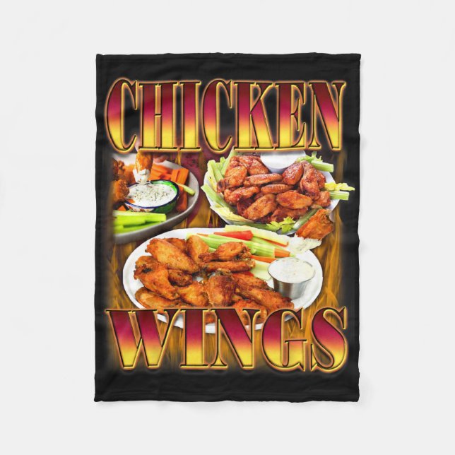 Wing Lover Bootleg Rap Cds Aesthetic 90s Funny Chi Fleece Blanket (Front)