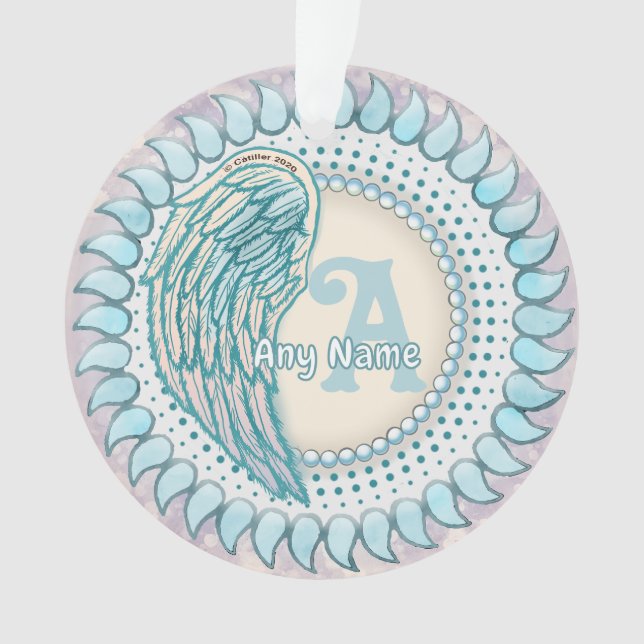 Wing Monogram  Ornament (Front)