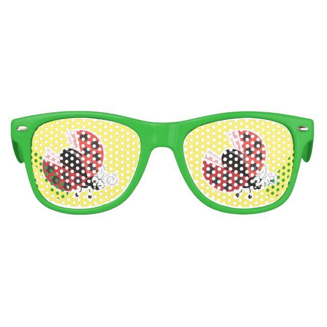 Wing-Nutz™_Ladybug (Dotty)_party time_cool kid Kids Sunglasses (Front)