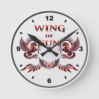 Wing of Sun-Clock Round Clock