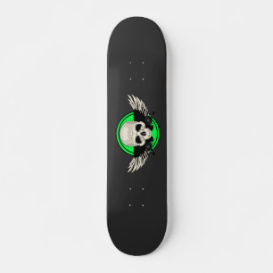 Wing Skull - GREEN Skateboard