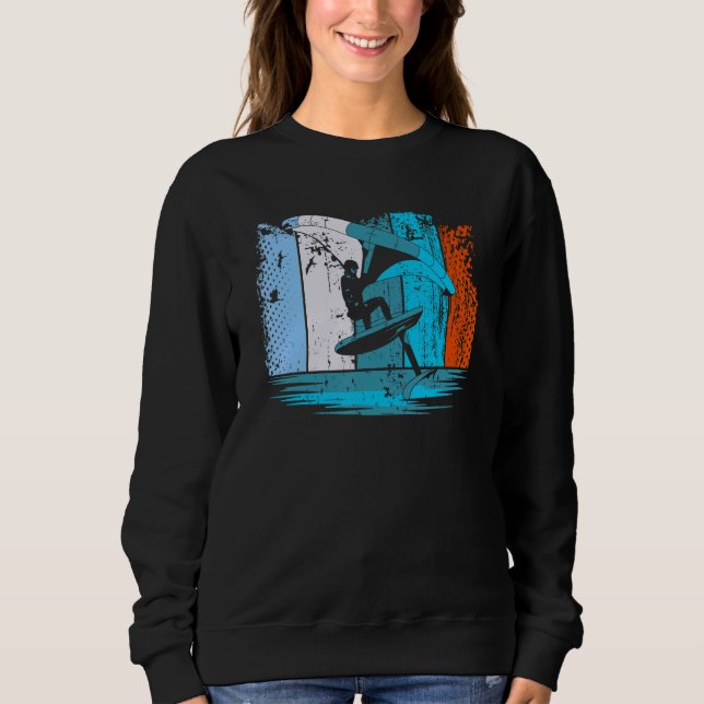 Wing surf wing hydrofoil wingsurfing surfing wings sweatshirt (Front)