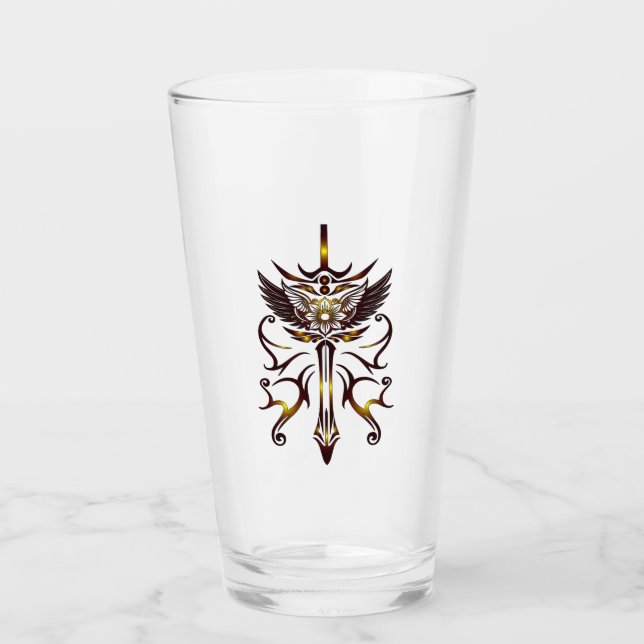 Wing Sword Drinkware Glass (Front)