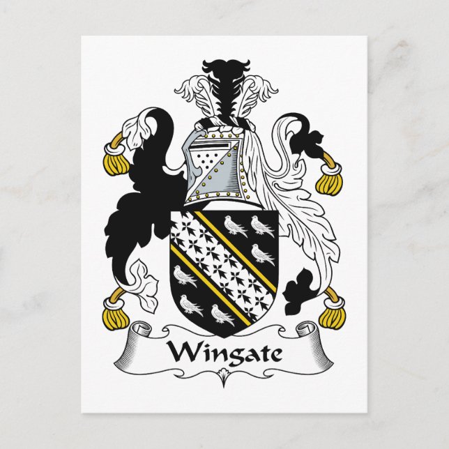 Wingate Family Crest Postcard (Front)