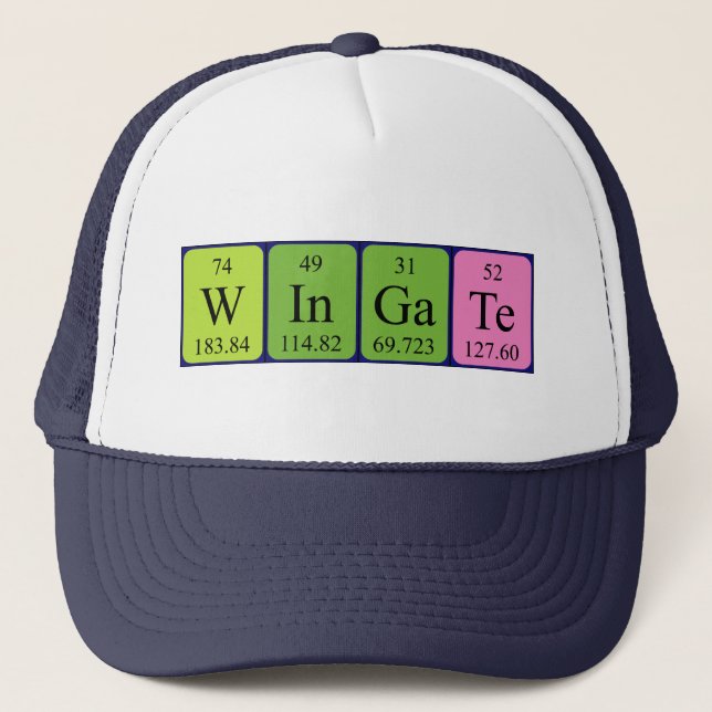 Wingate periodic table name hat (Front)
