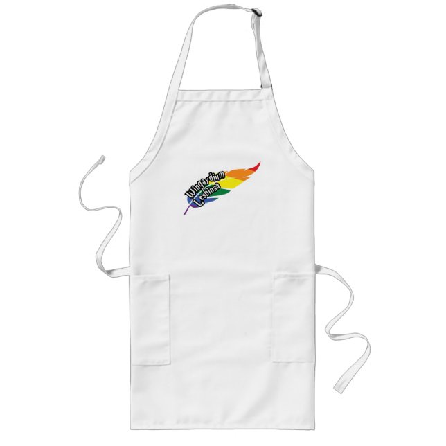 Wingaydium Lesbiosa – Funny LGBTQ+ Magic Pun Long Apron (Front)