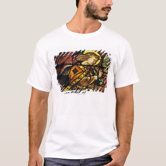 Winged angel in stained glass window T-Shirt (Front)