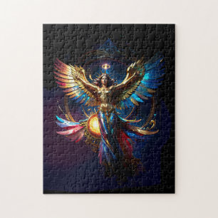 Winged Angel of Liberty Fantasy Art Jigsaw Puzzle