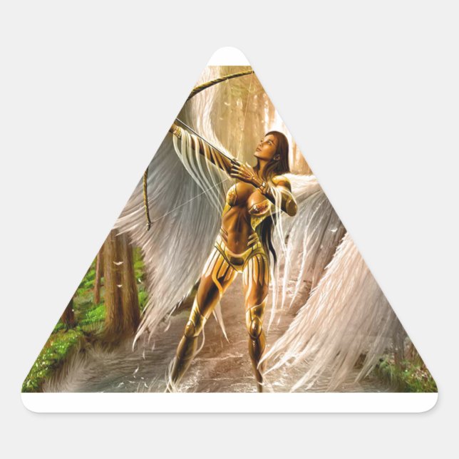 Winged Archer Triangle Sticker (Front)