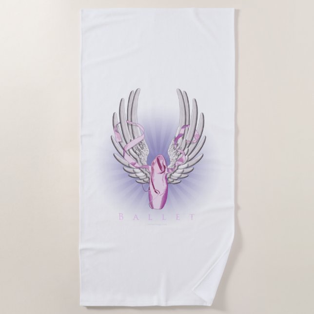 Winged Ballet (Dance) Beach Towel (Front)