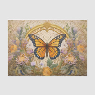 Winged Beauty Medallion, Monarch Butterfly Tissue Paper