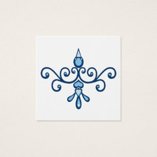 Winged Blue bird of happiness modern folk art