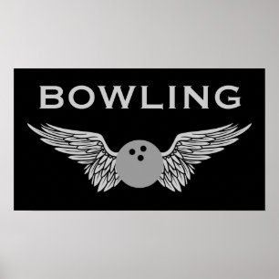 winged bowling poster