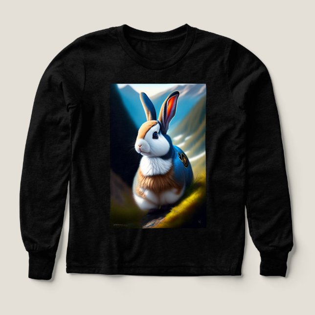 Winged Bunny Trailblazer: Boys’ Tri-Blend Adventur (Design Front)