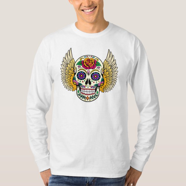 Winged Candy Skull T-Shirt (Front)