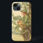 Winged Elm Fairy Sitting in a Tree iPhone 13 Case<br><div class="desc">It must be difficult being an elm fairy. This winged storybook creature is sitting in a tree,  taking a few minutes to enjoy the day. Order this fantastical print today!</div>
