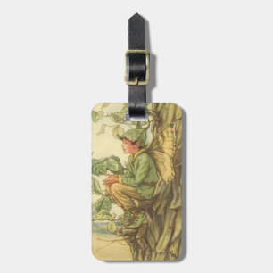 Winged Elm Fairy Sitting in a Tree Luggage Tag
