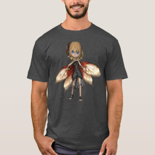 Winged Fairy Girl Anime Style  T-Shirt