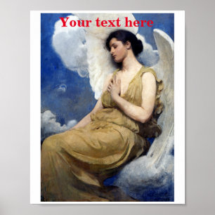 Winged Figure Poster