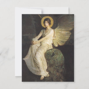 Winged Figure Seated Upon a Rock by Abbott Thayer