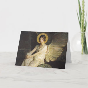 Winged Figure Seated Upon a Rock by Abbott Thayer Card