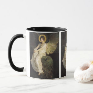 Winged Figure Seated Upon a Rock by Abbott Thayer Mug