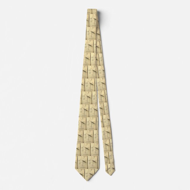 Winged Flying Machine Sketch by Leonardo da Vinci Tie (Front)