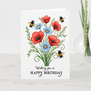 Winged Friends Birthday Card